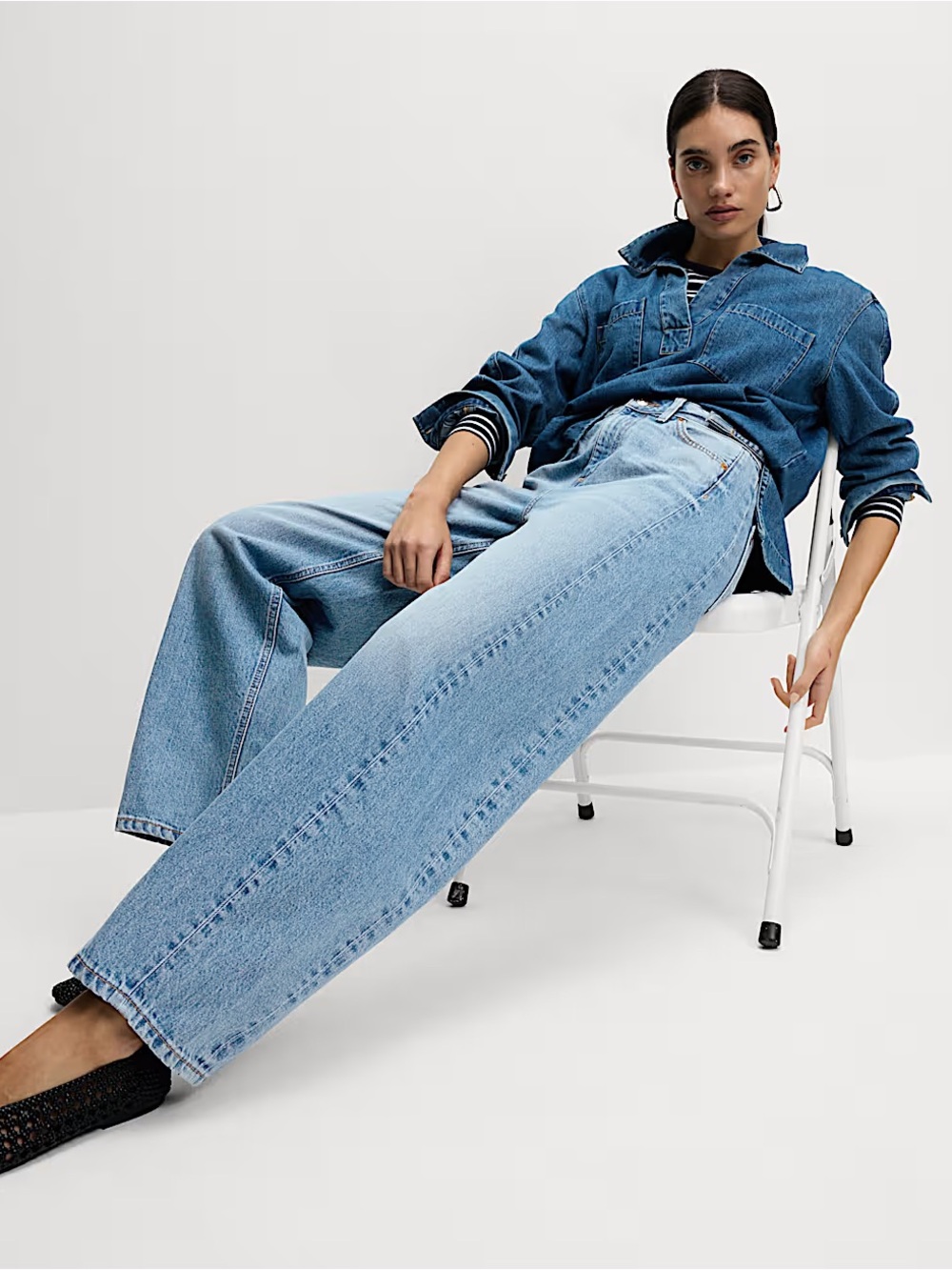 Marks & Spencer Light Indigo Barrel-Leg Women’s Jeans Sz UK 14 US 10